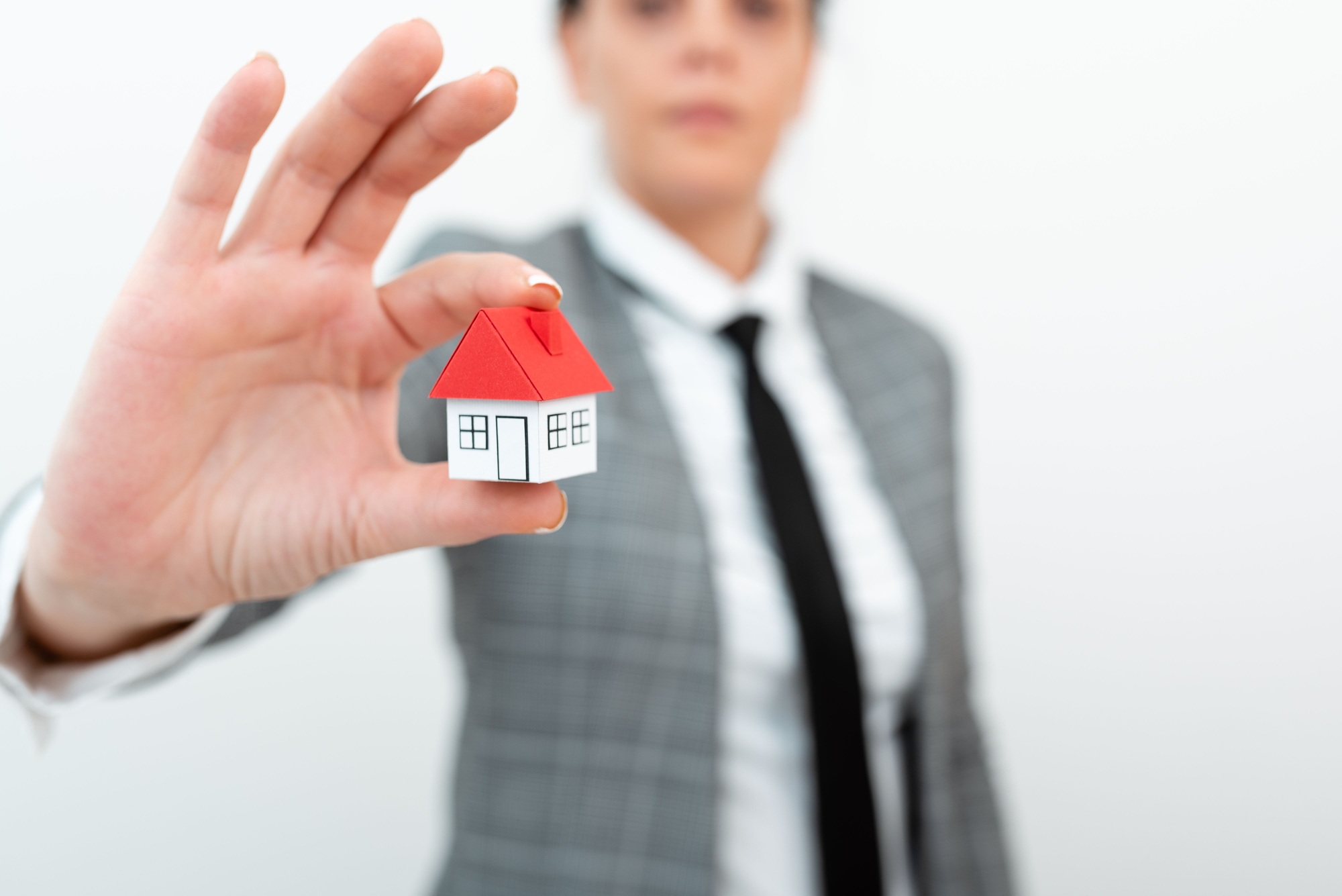 Real Estate Agent Selling New Property, Architect Giving House Building Tip