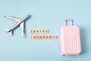 Safe travel, protection tourism insurance concept.